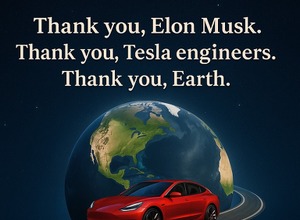 テスラのEVで「地球一周分」パレードラン