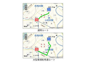 大型車規制考慮ルートイメージ