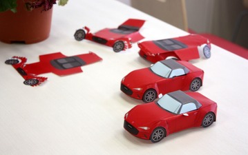 マツダ ロードスター と デミオ のペーパークラフトを配布…レスポンス ファン感謝デーで予定 画像