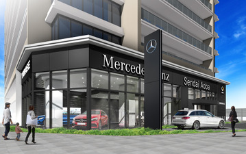メルセデスベンツ仙台青葉がオープン、最新CI採用のヤナセ1号店 画像
