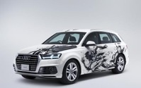 アウディ Q7、墨絵アーティストコラボモデルがヤフオクに…入札殺到、すでに500万円突破 画像