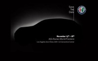 【ロサンゼルスモーターショー16】アルファロメオの新型車、シルエットが見えた 画像