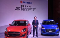 【スズキ スイフト 新型】鈴木社長、「2017年も国内登録車は記録更新を」…初の10万台に到達 画像