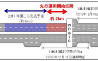 東名阪、四日市IC付近一部区間で暫定3車線の先行運用開始…6月10日 画像