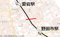 東武鉄道野田線、高架化工事で一部踏切が通行止め 8月18日~9月1日 画像