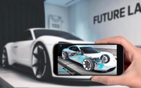 ポルシェのEVスポーツカー、ミッションE をARで解説…グーグルとアプリを共同開発 画像