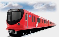 鮮やかなスカーレット色にサインウェーブ…東京メトロ丸ノ内線に新型車 2019年2月から運行する予定 画像