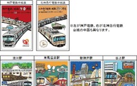 神戸を拠点とした2つの私鉄が硬券でコラボ…イラスト入り硬券セットを発売 4月16日から 画像