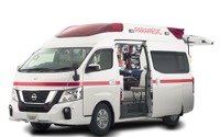 日産、リチウムイオン補助バッテリー搭載の救急車を出展予定…東京国際消防防災展 画像