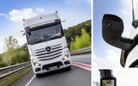 メルセデスベンツの大型トラック、デジタルミラー標準装備…巻き込み事故防止システムとも連携 画像