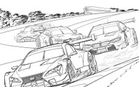 レクサスがぬり絵を配信、SUPER GTとDTMとの交流戦を再現---自宅で過ごすために 画像