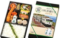 ご飯の上に斜めストライプ…185系『踊り子』引退記念弁当を限定発売 3月1日予約開始 画像