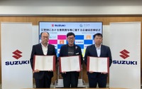 スズキと愛媛県今治市、災害時の車両無償貸与で協定締結...外部給電可能なEVも 画像