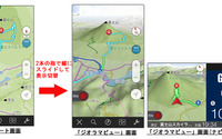 ナビタイム ツーリングサポーター、ジオラマビューや超渋滞回避機能などを追加 画像