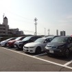 クリーンエネルギー自動車の試乗会の様子（愛知県岡崎市の岡崎自動車学校）