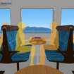 道南いさりび鉄道が導入する「ながまれ号」のインテリア。JR北海道から譲り受けるキハ40形ディーゼルカーを改装する