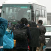 【中学生ハイブリッド教室】写真蔵…観光バスで富士スピードウェイを攻める