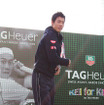 デモンストレーションを行う錦織圭