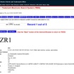 GMが「ZR1」を再び商標登録したことを示す米国特許商標庁（USPTO）の公式サイト