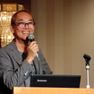 クルマのデジタルラジオ『Amanekチャンネル』をプレゼンした、アマネク・テレマティクスデザイン今井武CEO（7月15日、東京・半蔵門）