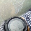 初日のバイクライドは距離7.51kmを1時間22分34秒で走る。平均時速5.5km、最高速32.1km