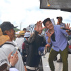 ハーレーダビッドソンジャパンが主催する熊本復興チャリティイベント『Wings over Kumamoto』で爆笑トークを繰り広げた井戸田潤さん。