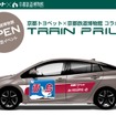 トレインマークで装飾した「トレインプリウス」の展示が京都鉄道博物館の車両工場で行われる。画像は京都鉄道博物館のオープンにあわせて開設された「トレインプリウス」のウェブサイト。