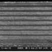 今回試作した積層型全固体リチウムイオン電池の断面構造（電子顕微鏡写真）