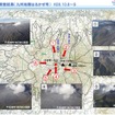 阿蘇山のヘリ調査　〈出典　国土交通省〉