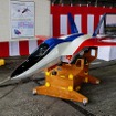 国産ステルス実証機の「X-2（ATD-X」）は試験に使ったモデルを展示。