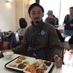 大会期間を通じては初めてランチにありつけたと語る浅岡亮太氏。