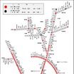 既に導入済みの駅（黒丸）と、新たに導入される駅（赤丸）。