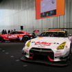 手前はGT300クラスに参戦するGT3仕様GT-R（#3）。