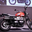 トライアンフモーターサイクルズジャパン、新型車発表会にて。