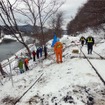 秋田内陸縦貫鉄道が公表した被災地点の写真（2月22日）。復旧工事は県が主体になって行われる。