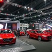 出展車の大半をソウルレッドで揃えて展示したマツダブース