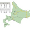 無料で貸し出す無人駅がある線区（黄）。輸送密度はいずれも200～2000人と少ない。