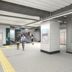 新木場駅（改札内コンコース）のイメージ。