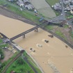 久大本線の光岡～日田間。花月川橋りょうが流失した。