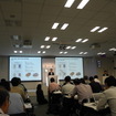 日産自動車の2017年度第1四半期決算会見の様子
