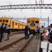 前回の「電車運転体験会」の修了式の様子。