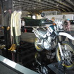 会場に展示されたヤマハのバイク