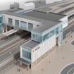 天竜川駅の橋上化イメージ。駅の南側からも容易に利用できるようになる。
