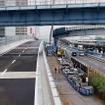 これまで運河（水路）の一部だった場所に迂回路を設置した。