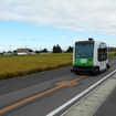 道の駅「にしかた」周辺は、田んぼが広がり、直線と交差点で構成されたルートを走る。