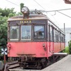 外川駅で留置されているデハ801。10月7日14時からオリジナル状態での公開が始まり、翌日以降は、平日が9時から15時まで、土休日が9時から16時30分まで公開。ただし、修復作業期間の10月24日から11月4日までは公開が中止される。