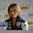 エアレース初の女性選手として紹介されたメラニー・アストル選手(フランス)