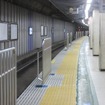 京成上野駅の全番線に設置された固定柵。10月上旬に一気に設置された。