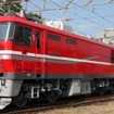 JR貨物のEH800形。2018年1月に京都鉄道博物館で展示される。