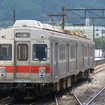 東急7200系は上田電鉄のほかに豊橋鉄道と大井川鐵道に残る。写真は大井川鐵道の7200系。